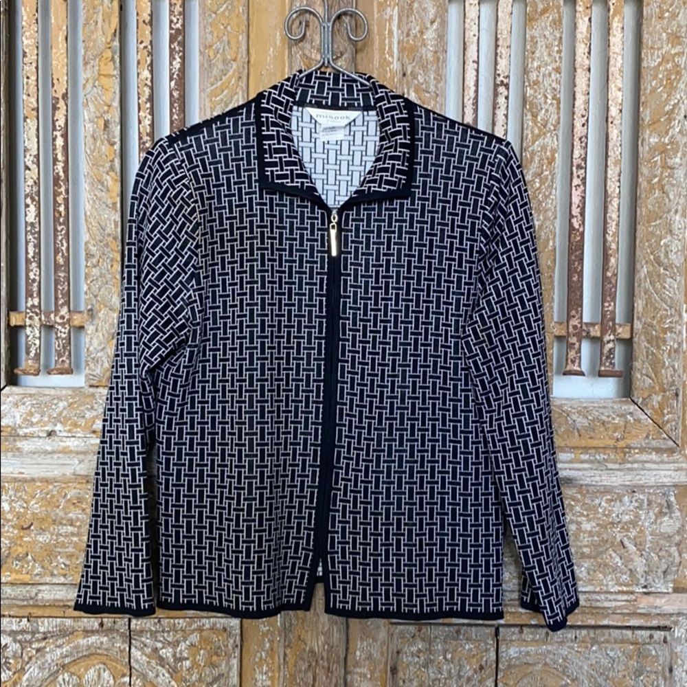EXCLUSIVELY MISOOK FULL ZIP CARDIGAN SWEATER L P